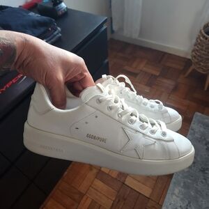 Golden Goose Purestar White Size 40 Unisex Star-Patterned Sole